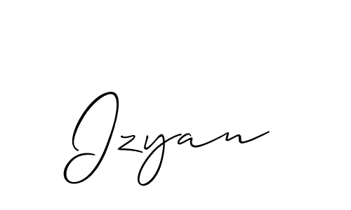 Also we have Izyan name is the best signature style. Create professional handwritten signature collection using Allison_Script autograph style. Izyan signature style 2 images and pictures png