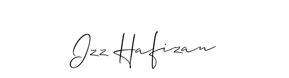 Allison_Script is a professional signature style that is perfect for those who want to add a touch of class to their signature. It is also a great choice for those who want to make their signature more unique. Get Izz Hafizan name to fancy signature for free. Izz Hafizan signature style 2 images and pictures png