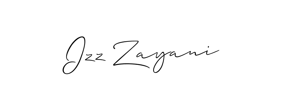 Make a short Izz Zayani signature style. Manage your documents anywhere anytime using Allison_Script. Create and add eSignatures, submit forms, share and send files easily. Izz Zayani signature style 2 images and pictures png