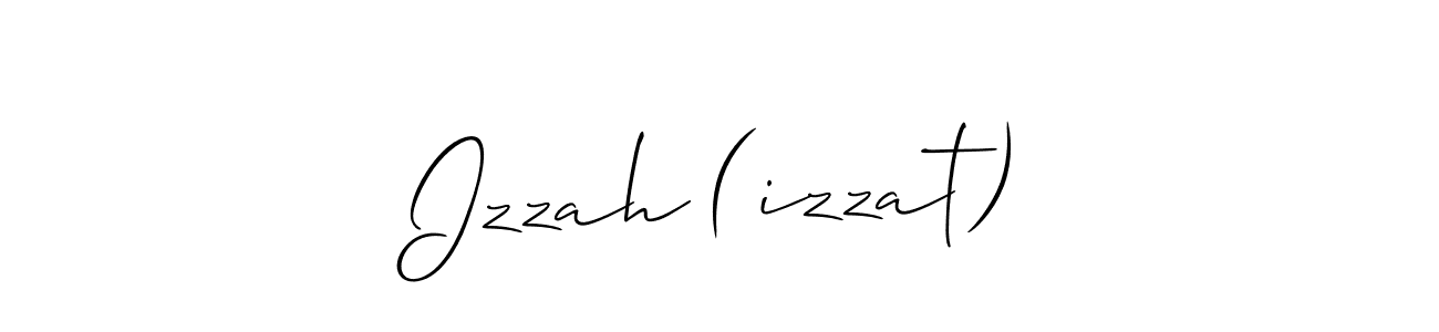 Allison_Script is a professional signature style that is perfect for those who want to add a touch of class to their signature. It is also a great choice for those who want to make their signature more unique. Get Izzah (izzat) name to fancy signature for free. Izzah (izzat) signature style 2 images and pictures png
