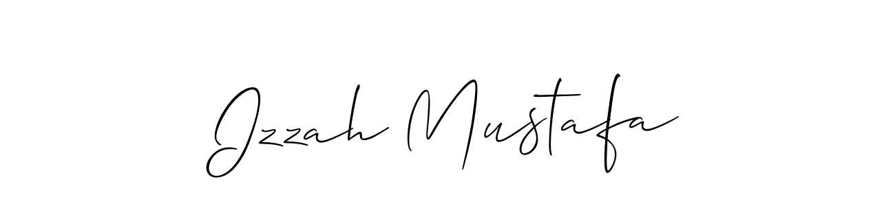 Best and Professional Signature Style for Izzah Mustafa. Allison_Script Best Signature Style Collection. Izzah Mustafa signature style 2 images and pictures png