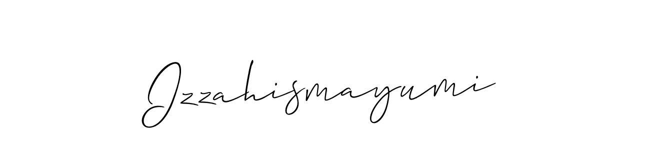 How to Draw Izzahismayumi signature style? Allison_Script is a latest design signature styles for name Izzahismayumi. Izzahismayumi signature style 2 images and pictures png