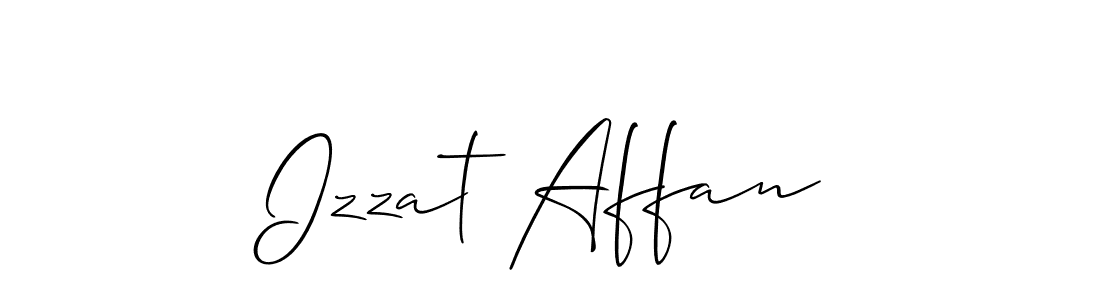 Izzat Affan stylish signature style. Best Handwritten Sign (Allison_Script) for my name. Handwritten Signature Collection Ideas for my name Izzat Affan. Izzat Affan signature style 2 images and pictures png