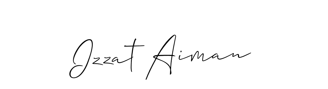 Design your own signature with our free online signature maker. With this signature software, you can create a handwritten (Allison_Script) signature for name Izzat Aiman. Izzat Aiman signature style 2 images and pictures png