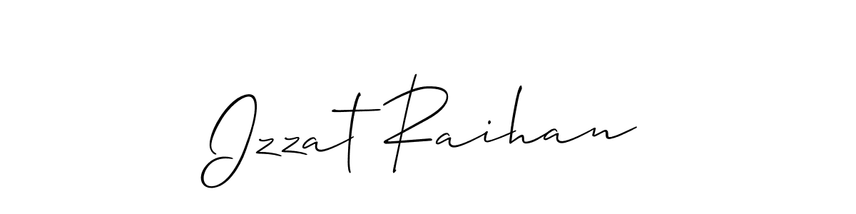 You should practise on your own different ways (Allison_Script) to write your name (Izzat Raihan) in signature. don't let someone else do it for you. Izzat Raihan signature style 2 images and pictures png