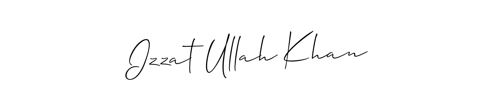 You should practise on your own different ways (Allison_Script) to write your name (Izzat Ullah Khan) in signature. don't let someone else do it for you. Izzat Ullah Khan signature style 2 images and pictures png
