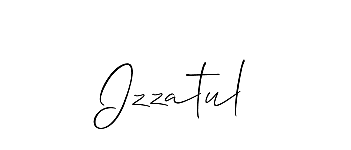 Similarly Allison_Script is the best handwritten signature design. Signature creator online .You can use it as an online autograph creator for name Izzatul. Izzatul signature style 2 images and pictures png