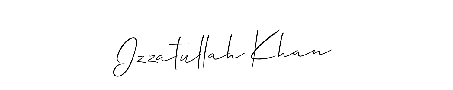 Create a beautiful signature design for name Izzatullah Khan. With this signature (Allison_Script) fonts, you can make a handwritten signature for free. Izzatullah Khan signature style 2 images and pictures png