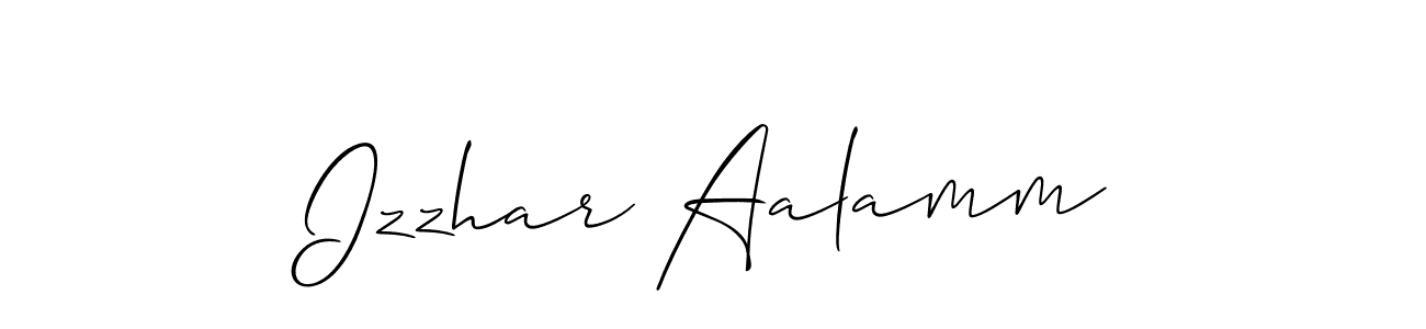 Make a beautiful signature design for name Izzhar Aalamm. Use this online signature maker to create a handwritten signature for free. Izzhar Aalamm signature style 2 images and pictures png