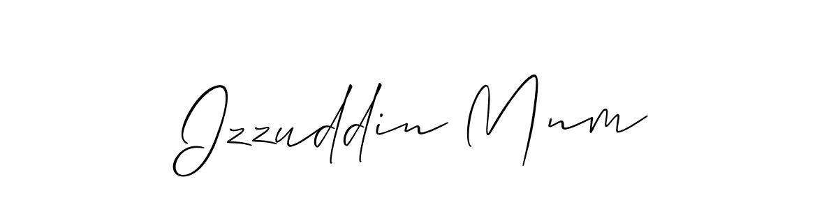 You can use this online signature creator to create a handwritten signature for the name Izzuddin Mnm. This is the best online autograph maker. Izzuddin Mnm signature style 2 images and pictures png