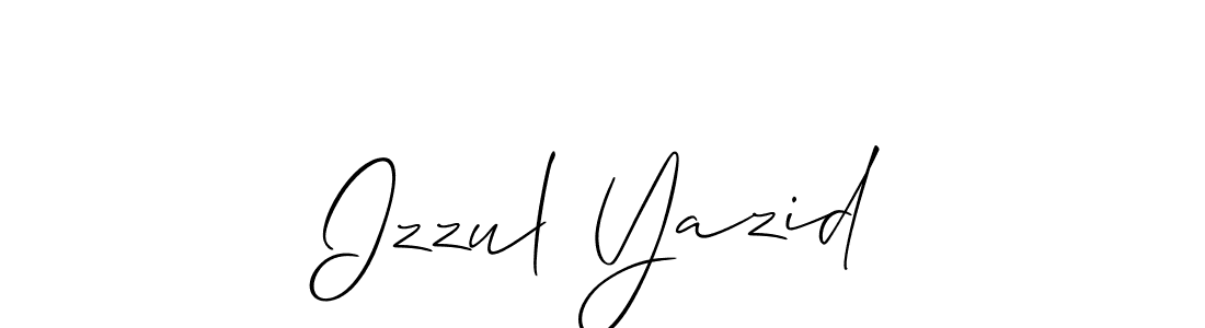Use a signature maker to create a handwritten signature online. With this signature software, you can design (Allison_Script) your own signature for name Izzul Yazid. Izzul Yazid signature style 2 images and pictures png