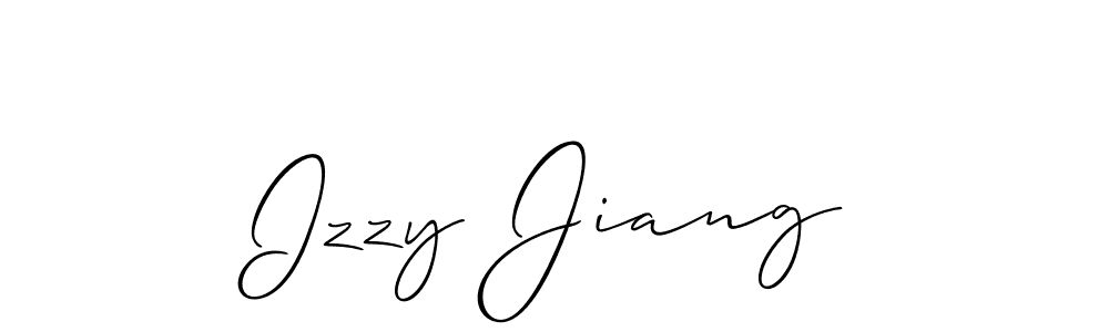 It looks lik you need a new signature style for name Izzy Jiang. Design unique handwritten (Allison_Script) signature with our free signature maker in just a few clicks. Izzy Jiang signature style 2 images and pictures png