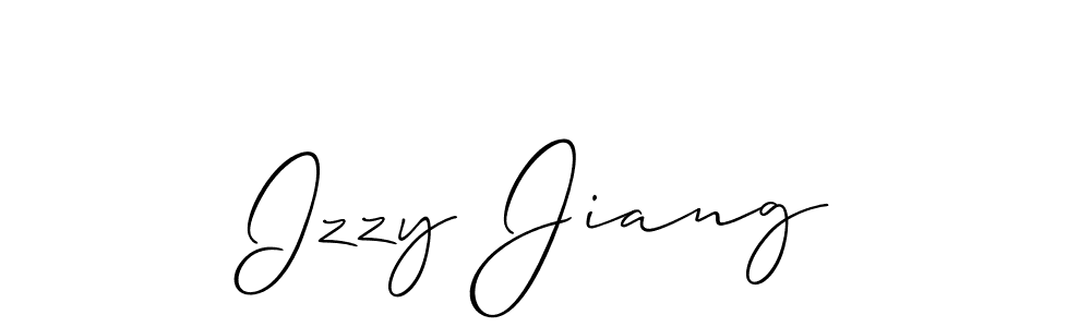 Similarly Allison_Script is the best handwritten signature design. Signature creator online .You can use it as an online autograph creator for name Izzy Jiang. Izzy Jiang signature style 2 images and pictures png