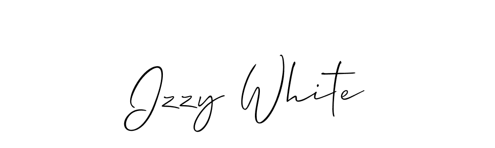 Izzy White stylish signature style. Best Handwritten Sign (Allison_Script) for my name. Handwritten Signature Collection Ideas for my name Izzy White. Izzy White signature style 2 images and pictures png
