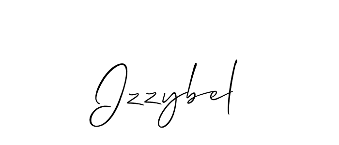 Also You can easily find your signature by using the search form. We will create Izzybel name handwritten signature images for you free of cost using Allison_Script sign style. Izzybel signature style 2 images and pictures png