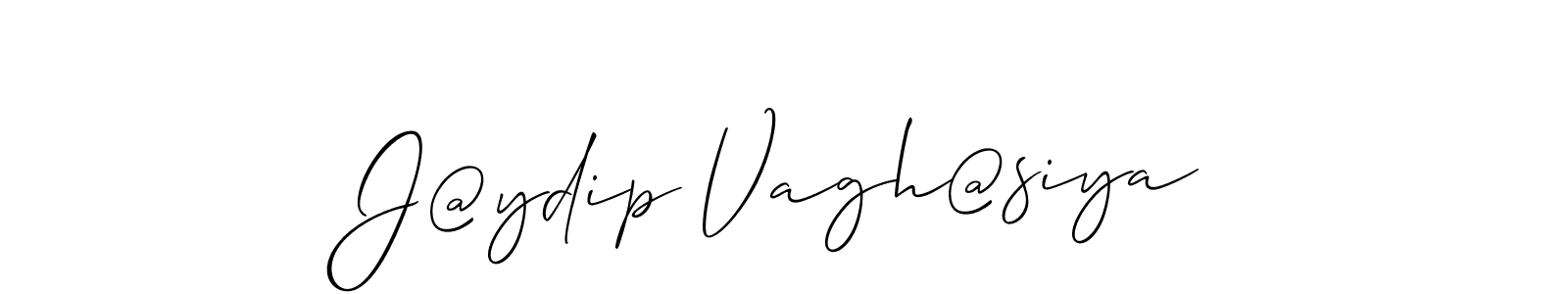 How to make J@ydip Vagh@siya name signature. Use Allison_Script style for creating short signs online. This is the latest handwritten sign. J@ydip Vagh@siya signature style 2 images and pictures png
