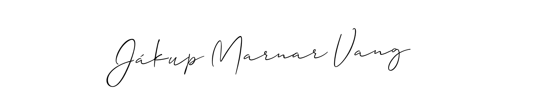 Make a beautiful signature design for name Jákup Marnar Vang. Use this online signature maker to create a handwritten signature for free. Jákup Marnar Vang signature style 2 images and pictures png