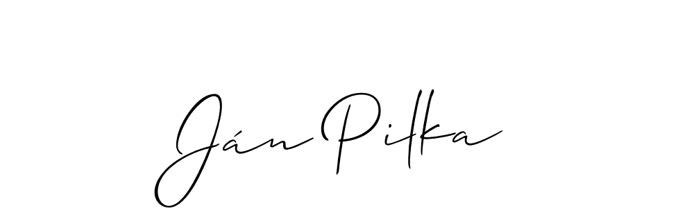 Also we have Ján Pilka name is the best signature style. Create professional handwritten signature collection using Allison_Script autograph style. Ján Pilka signature style 2 images and pictures png