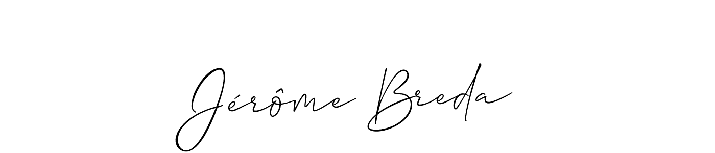 This is the best signature style for the Jérôme Breda name. Also you like these signature font (Allison_Script). Mix name signature. Jérôme Breda signature style 2 images and pictures png