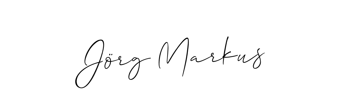 Also we have Jörg Markus name is the best signature style. Create professional handwritten signature collection using Allison_Script autograph style. Jörg Markus signature style 2 images and pictures png