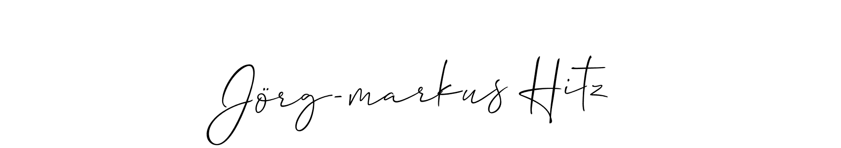 Use a signature maker to create a handwritten signature online. With this signature software, you can design (Allison_Script) your own signature for name Jörg-markus Hitz. Jörg-markus Hitz signature style 2 images and pictures png