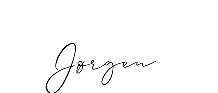 How to make Jørgen signature? Allison_Script is a professional autograph style. Create handwritten signature for Jørgen name. Jørgen signature style 2 images and pictures png
