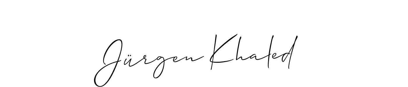 Design your own signature with our free online signature maker. With this signature software, you can create a handwritten (Allison_Script) signature for name Jürgen Khaled. Jürgen Khaled signature style 2 images and pictures png