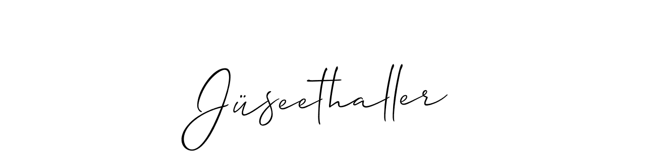 Make a beautiful signature design for name Jüseethaller. With this signature (Allison_Script) style, you can create a handwritten signature for free. Jüseethaller signature style 2 images and pictures png