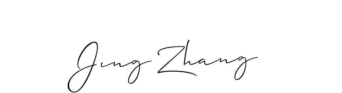 Make a beautiful signature design for name Jıng Zhang. With this signature (Allison_Script) style, you can create a handwritten signature for free. Jıng Zhang signature style 2 images and pictures png