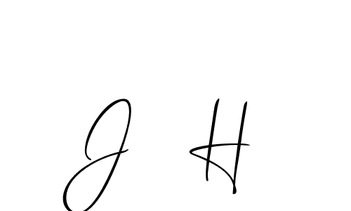 Make a beautiful signature design for name J   H. Use this online signature maker to create a handwritten signature for free. J   H signature style 2 images and pictures png