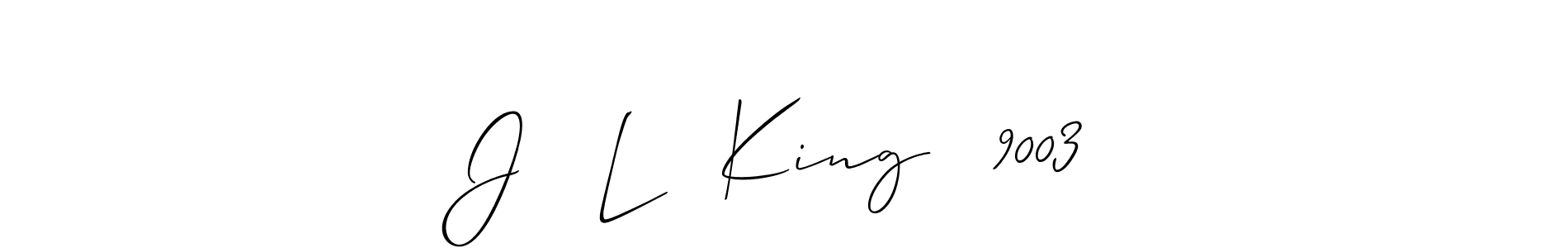 How to make J   L   King   9003 name signature. Use Allison_Script style for creating short signs online. This is the latest handwritten sign. J   L   King   9003 signature style 2 images and pictures png