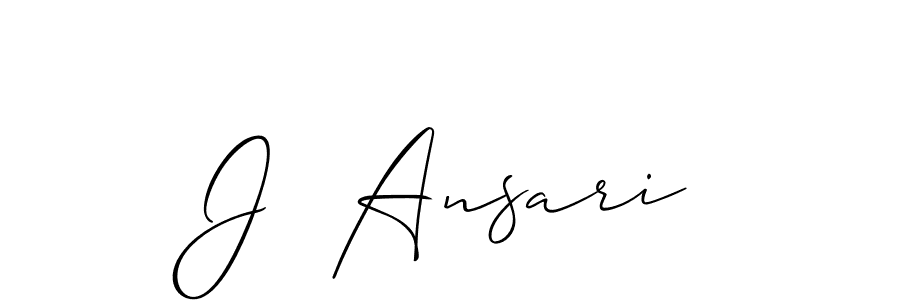 How to Draw J  Ansari signature style? Allison_Script is a latest design signature styles for name J  Ansari. J  Ansari signature style 2 images and pictures png