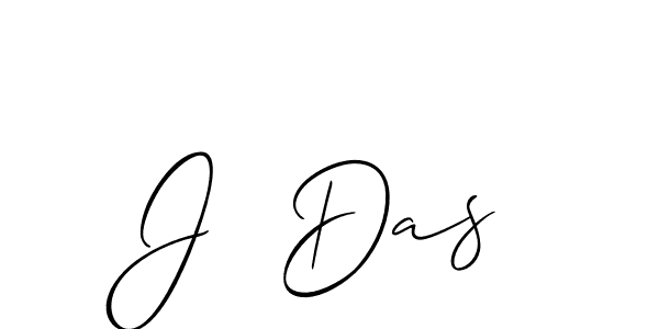 Make a beautiful signature design for name J  Das. With this signature (Allison_Script) style, you can create a handwritten signature for free. J  Das signature style 2 images and pictures png