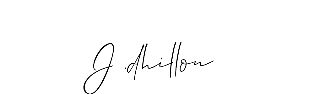 if you are searching for the best signature style for your name J .dhillon. so please give up your signature search. here we have designed multiple signature styles  using Allison_Script. J .dhillon signature style 2 images and pictures png