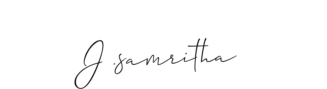 Also You can easily find your signature by using the search form. We will create J .samritha name handwritten signature images for you free of cost using Allison_Script sign style. J .samritha signature style 2 images and pictures png