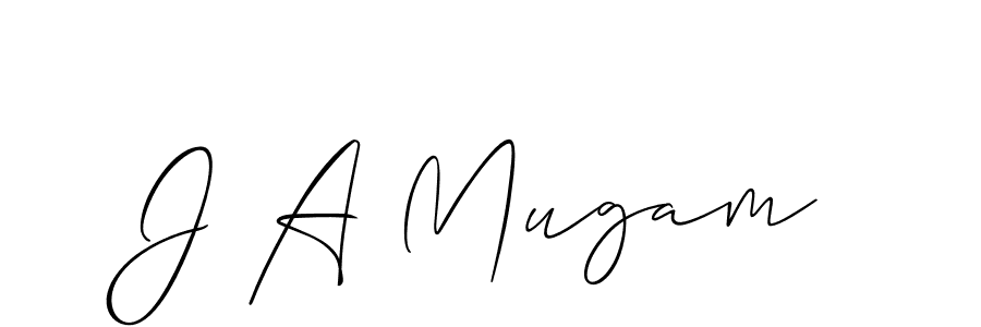 Once you've used our free online signature maker to create your best signature Allison_Script style, it's time to enjoy all of the benefits that J A Mugam name signing documents. J A Mugam signature style 2 images and pictures png