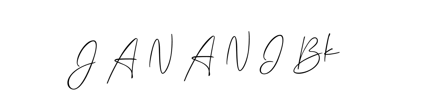 Check out images of Autograph of J A N A N I Bk name. Actor J A N A N I Bk Signature Style. Allison_Script is a professional sign style online. J A N A N I Bk signature style 2 images and pictures png