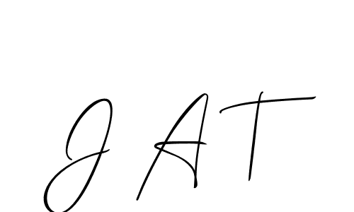Make a beautiful signature design for name J A T. Use this online signature maker to create a handwritten signature for free. J A T signature style 2 images and pictures png