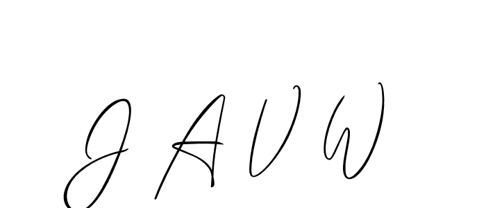 Allison_Script is a professional signature style that is perfect for those who want to add a touch of class to their signature. It is also a great choice for those who want to make their signature more unique. Get J A V W name to fancy signature for free. J A V W signature style 2 images and pictures png
