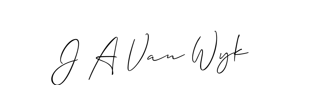 Create a beautiful signature design for name J A Van Wyk. With this signature (Allison_Script) fonts, you can make a handwritten signature for free. J A Van Wyk signature style 2 images and pictures png