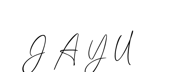 It looks lik you need a new signature style for name J A Y U. Design unique handwritten (Allison_Script) signature with our free signature maker in just a few clicks. J A Y U signature style 2 images and pictures png