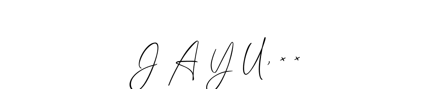 Make a beautiful signature design for name J A Y U, ×͜×. Use this online signature maker to create a handwritten signature for free. J A Y U, ×͜× signature style 2 images and pictures png