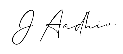 Enhance your business communications with J Aadhiv signature in Allison_Script lettering. Clean, modern, and universally compatible. J Aadhiv signature style 2 images and pictures png