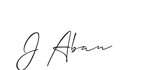 Also You can easily find your signature by using the search form. We will create J Aban name handwritten signature images for you free of cost using Allison_Script sign style. J Aban signature style 2 images and pictures png