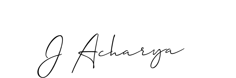 Create a beautiful signature design for name J Acharya. With this signature (Allison_Script) fonts, you can make a handwritten signature for free. J Acharya signature style 2 images and pictures png