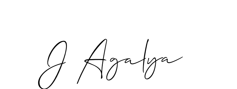 Best and Professional Signature Style for J Agalya. Allison_Script Best Signature Style Collection. J Agalya signature style 2 images and pictures png