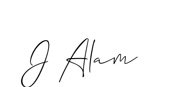 How to make J Alam name signature. Use Allison_Script style for creating short signs online. This is the latest handwritten sign. J Alam signature style 2 images and pictures png