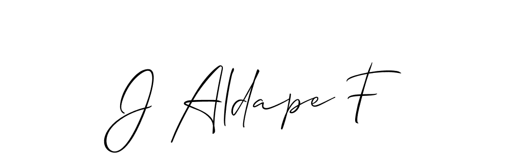 You should practise on your own different ways (Allison_Script) to write your name (J Aldape F) in signature. don't let someone else do it for you. J Aldape F signature style 2 images and pictures png