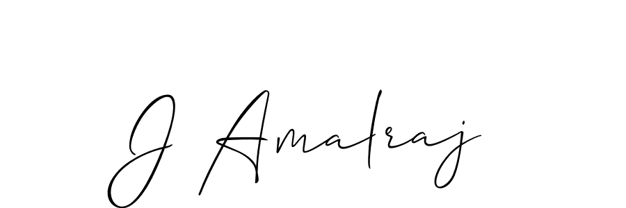 How to make J Amalraj name signature. Use Allison_Script style for creating short signs online. This is the latest handwritten sign. J Amalraj signature style 2 images and pictures png