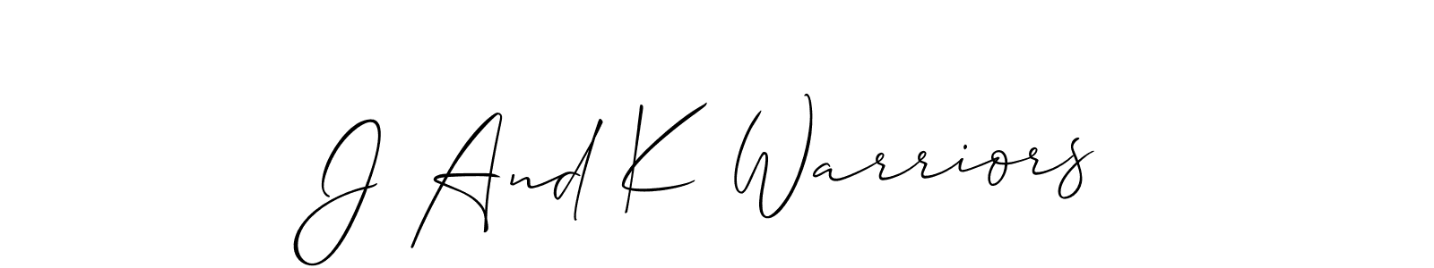 Best and Professional Signature Style for J And K Warriors. Allison_Script Best Signature Style Collection. J And K Warriors signature style 2 images and pictures png